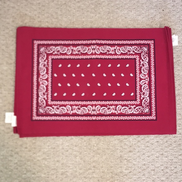 Austin Other - Bandana Print Cotton Placemats (6) - Red - NWOT